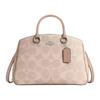 36 Savannah Signature Print Coated Canvas Tote Bag Women Tote Bags Beige CAL55-SVPWH