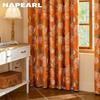1PC NAPEARL European Style Orange Tulip Printed Curtains Fully Blackout Curtain for Bedroom Living Room Balcony Window for Home Decor