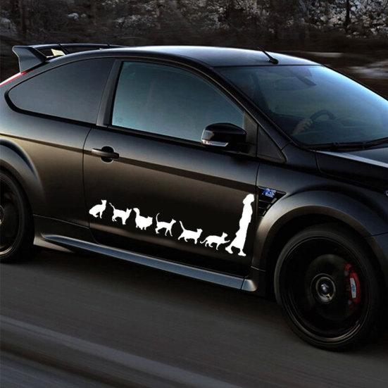 Cat Lady Decor Auto Auto LKW Fensteraufkleber Selbstklebender Fahrzeugaufkleber