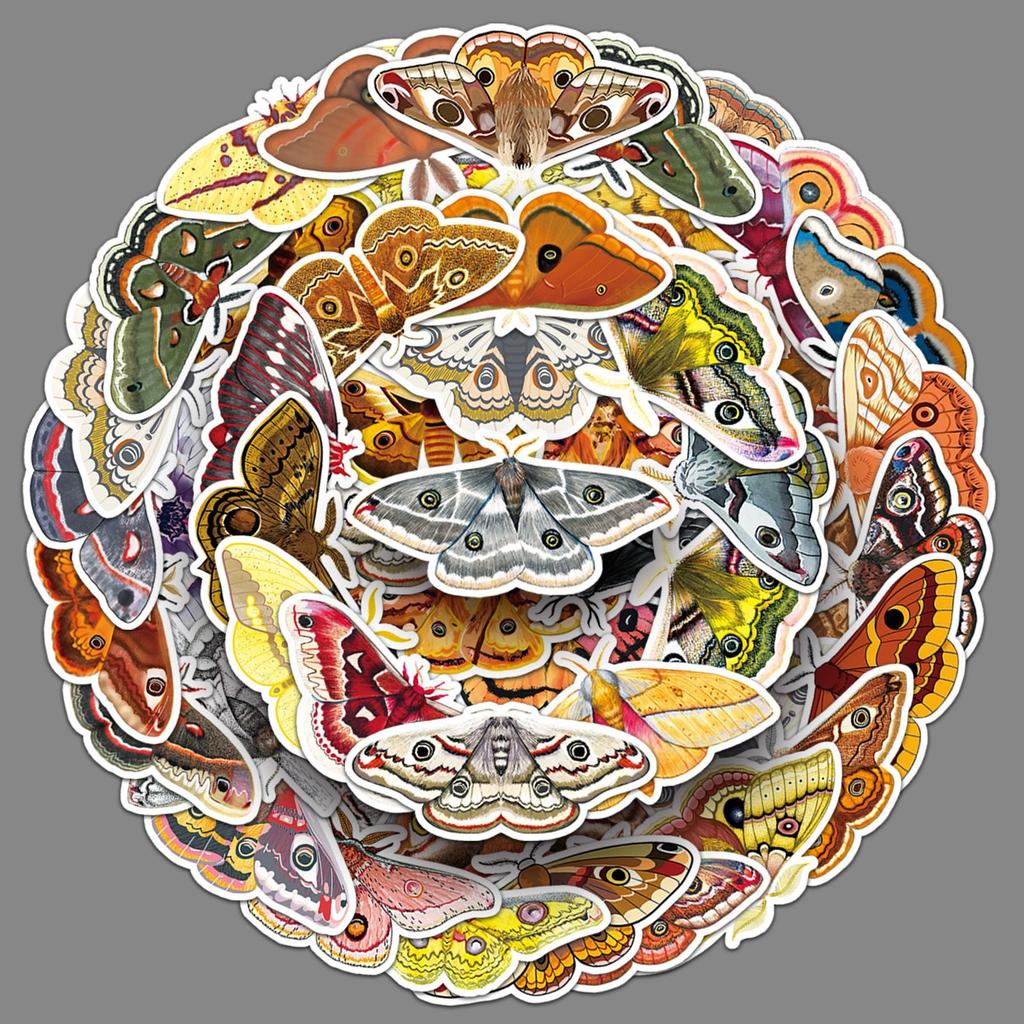 50 Motten Graffiti Aufkleber Personalisierte Kreative Insekten Dekorative Wasserbecher Handyhülle Koffer Handbuch Aufkleber