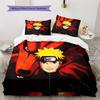 Naruto Uzumaki Wzór Naruto Pościel Dekoracja Domu Prezent Urodzinowy (1 * poszwa na kołdrę + 2 * poszewki na poduszki, bez rdzenia)