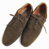1970s-80s Vintage YANKO Suede Leather Plain Toe Shoes Brown Size 6EE 24.5 Men's(USED)