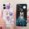 For Xiaomi Redmi Turbo 5 Max Case Cute Cat Flowers Painted Cover Soft Slim Phone Case For Xiaomi Redmi Turbo 5 Turbo5 Max Fundas