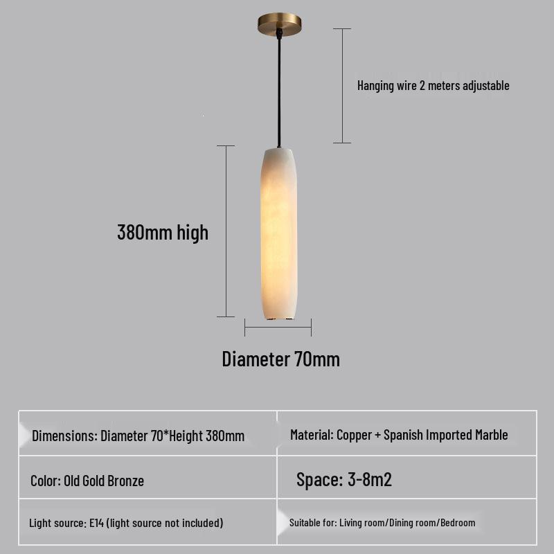 Nordic Marble Pendant Light for Bedroom, Dining Room, or Entrance