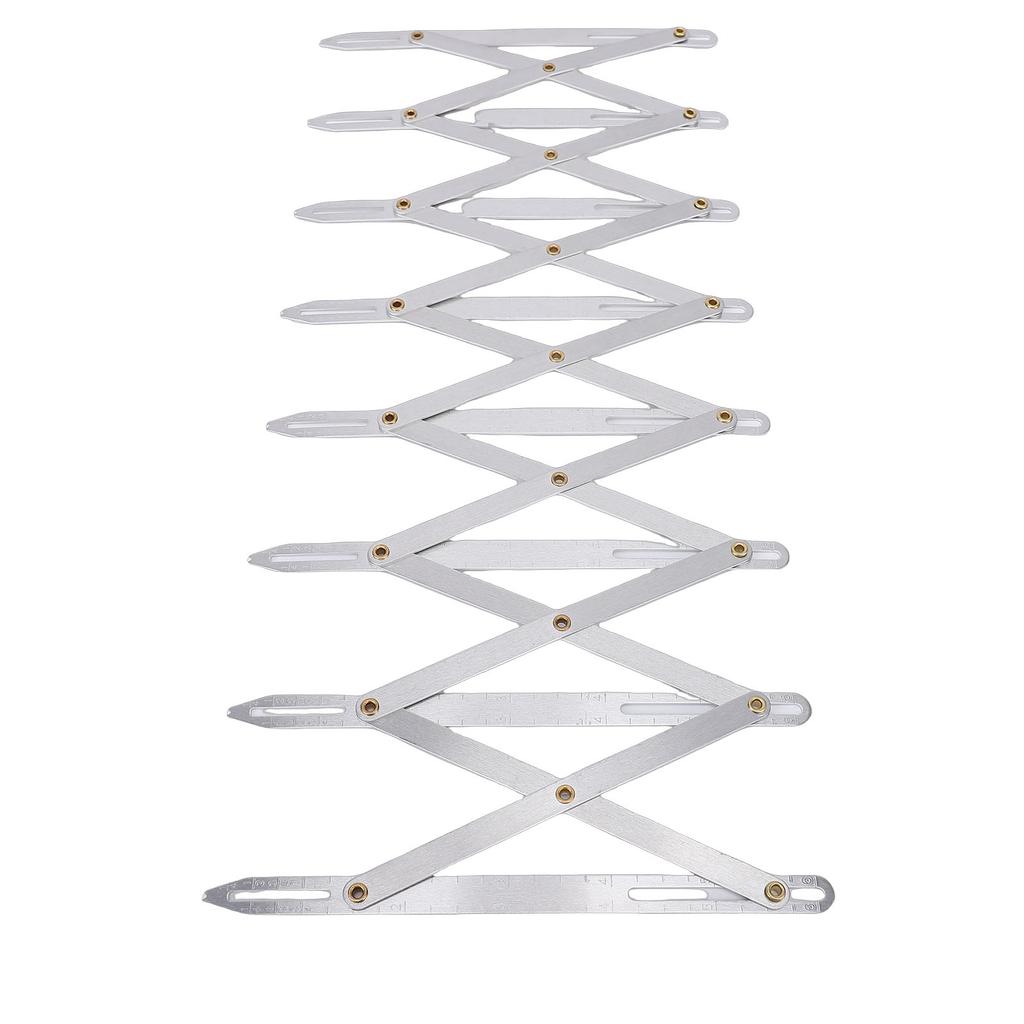 Aluminum Expanding Sewing Gauge Adjustable Equal Space Button Guide Measure for Buttons Pleats Crafts