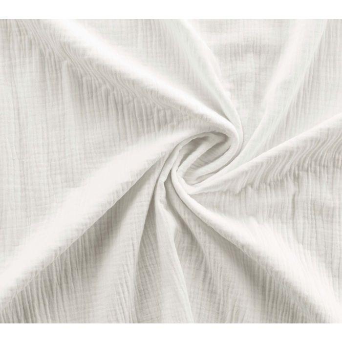 Housse de couette + 1 taie 140 x 200 cm en gaze de coton Blanc