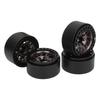 4pcs Rc Crawler Rims Universal Aluminum Alloy 1.9in RC Beadlock Wheel Rims for SCX10 SCX10 II Titanium