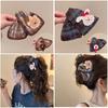 Bowknot Cloth Hair Claws Plaid Cloth Hair Clips Sweet Hair Barrettes  Party Hair Accessories