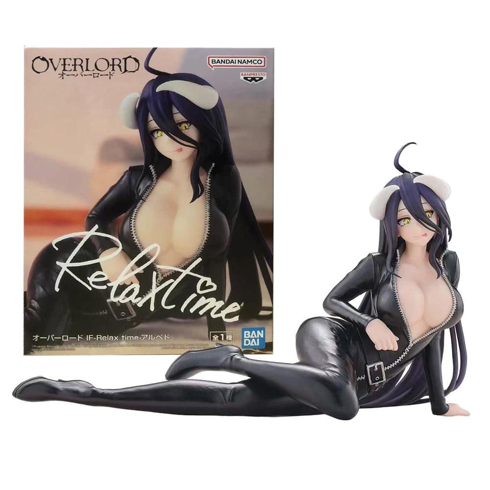 10CM Anime OVERLORD Figure Albedo Lying Position Onesie Cute Anime Model Toys Gifts Collection Decoration Ornaments PVC