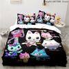Gabby's Dollhouse Bedding Set Kawaii Bed Linen Set Single Double Size Home Decor For Girls Kids Cartoon Cute Cat Duvet Cover Set