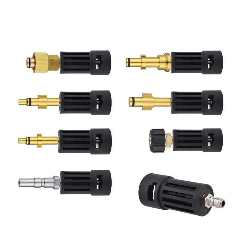 Universal Car Wash Water Guns Attachments High Impact Nozzle Quick Connect Fittings Auto Detailing Kit