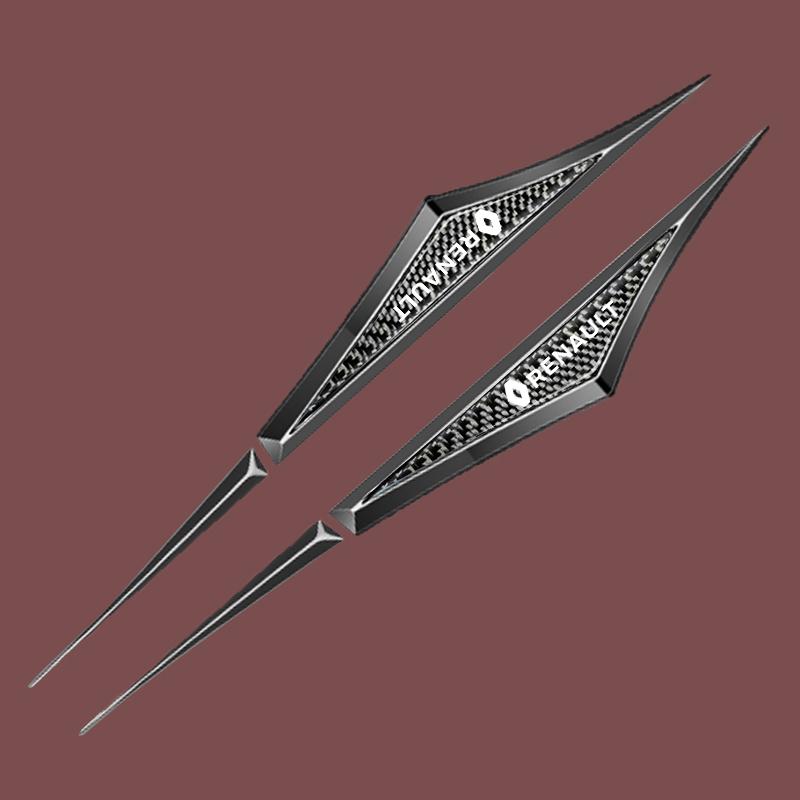 Innenaufkleber Kohlefaser Auto Kotflügel Seitenemblem Aufkleber Geeignet für Renault RS Koleos Captur Kadjar Megane Clio Ta