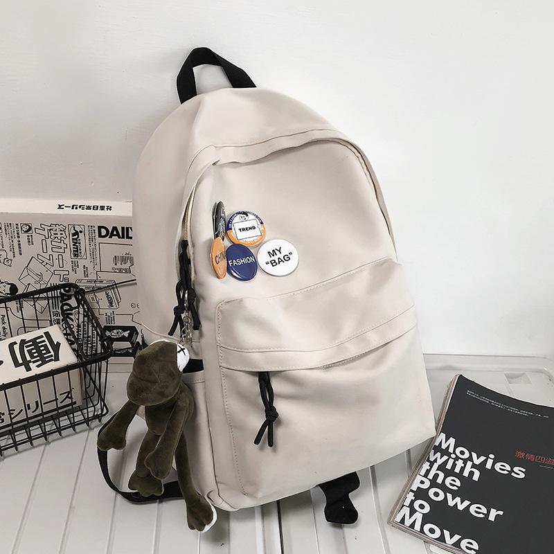 Male and Female Students Schoolbags Primary School Students Solid Color Junior High School Students Backpacks