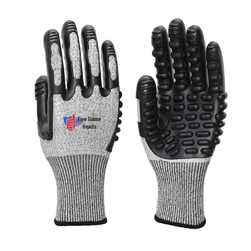 Wu Kuai Shou Level 5 Cut-Resistant Gloves - Wear-Resistant, Protective for Professional Mechanical, Mining, and Drilling Work.