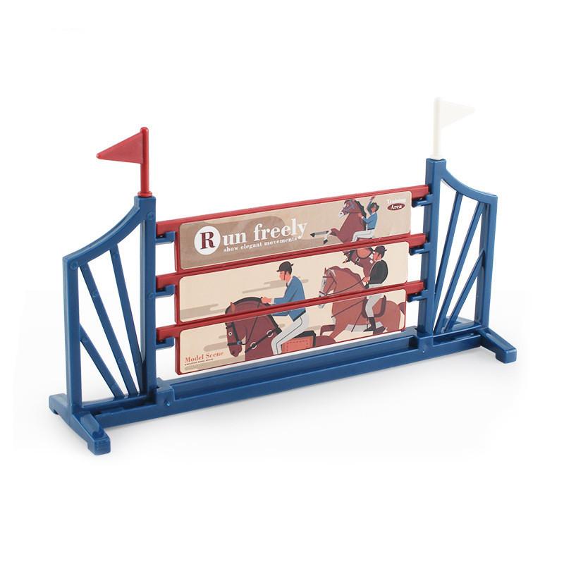 Charming Farmyard Plastic Decor Set Realistic Saddle Barn Pavilion Fence Models