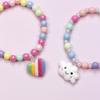 6PCS Colorful Acrylic Beaded Bracelet Rainbow Children's jewelry bracelet Colorful bracelet set