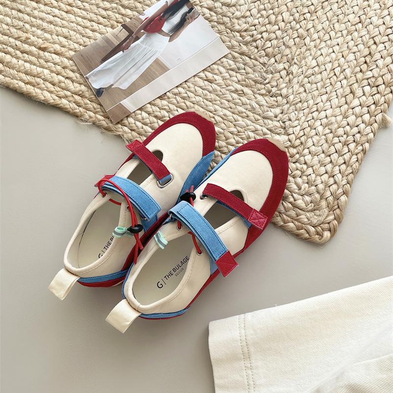 Fashion IPPEUM Women Ballet Sneakers 2025 New Fashion Mary Janes Round Toe Shoes Flats