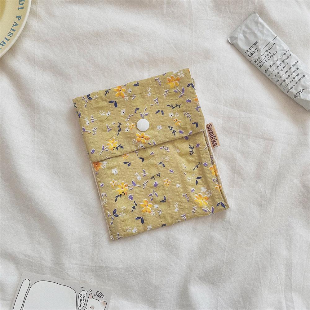 

Сумки для хранения гигиенических салфеток корейский милый цветок большой емкости для девочек мультфильм физиологический менструальный органайзер для тампонов сумка мини-сумка