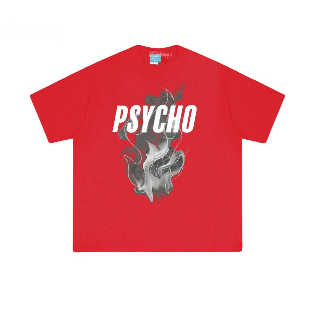 Psycho Grey Reflective Tee Dave Print T-Shirt Harajuku 100% Cotton Comfortable Female/Male Tees