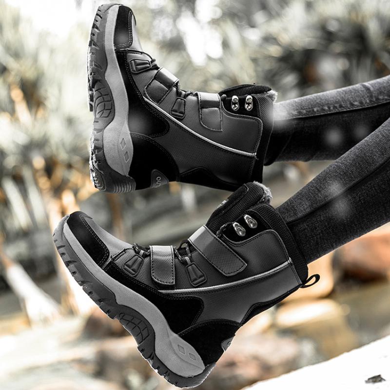 Trendy Mid Length Women's Boots 2024 Winter Thick Cotton Shoes Warm Snow Boots Thick Sole Anti Slip Wear-resistant Women's Shoes