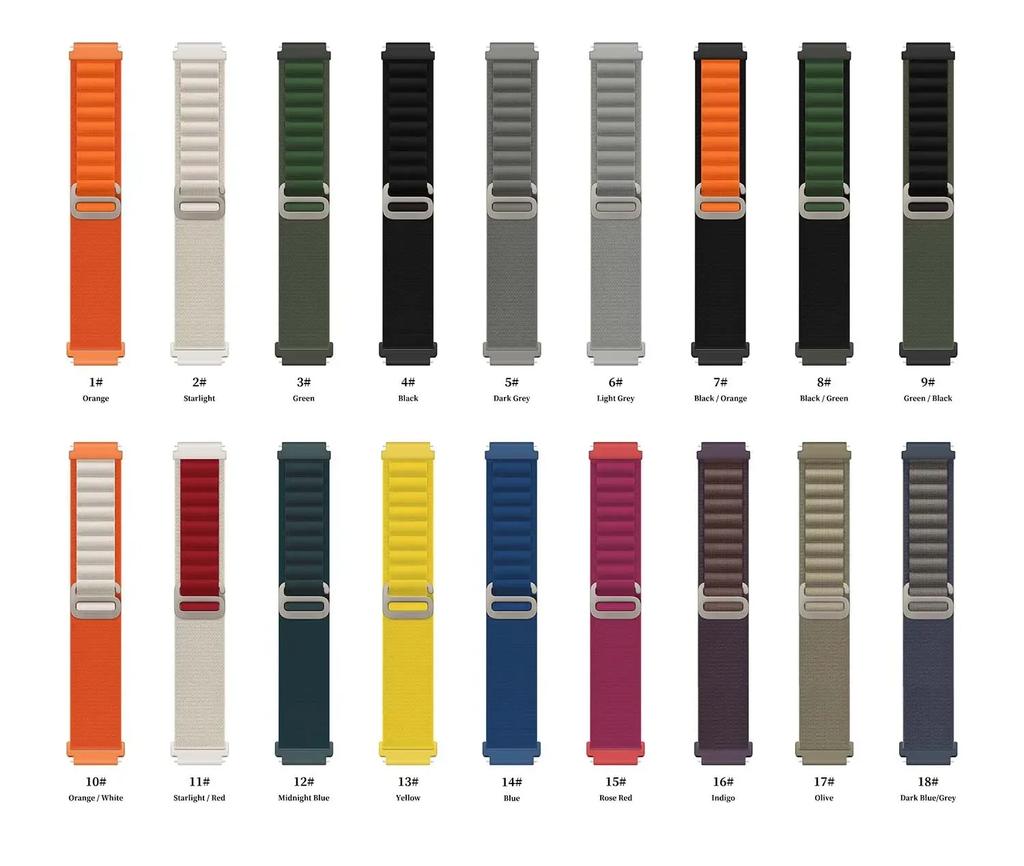 20 22mm Nylon Loop Strap For Xiaomi S4 S3 S2 S1Bracelet Correa For Samung Watch 6 5 4 Active 2 40 44  Sport GTS GTR 4 3 2e GT2 3