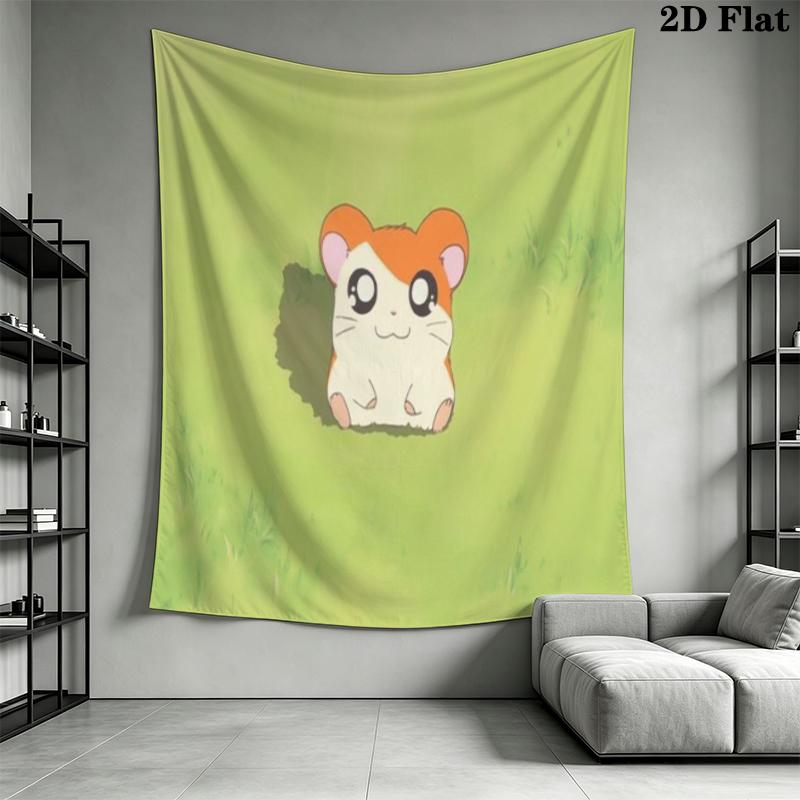 Hamtaro Wall Tapestry Aesthetic Wall Hanging Printed Fabric Blanket Decorative Tapestries for Bedroom Living Room Home Decor