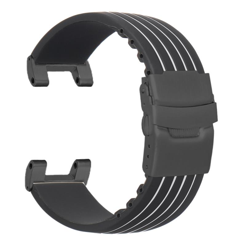 Modified Silicone Strap for Casio GSHOCK GST-B100 GST-S130/W300/400G/W110/S120 Diving Sport Wristband with Stainless Steel Adapt
