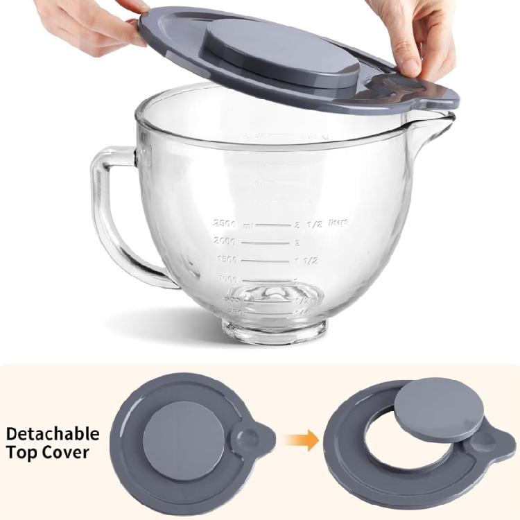 Stand Mixer Bowl Lid Mixing Bowl Lid Kitchen Mixer Accessory Kitchen Appliances Parts Perfect for 4.5QT-5QT Stand Mixers