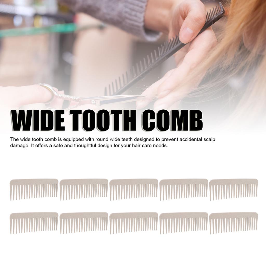 10 Pack Wheat Straw Wide Tooth Detangling Comb Easily Detangles Wet Dry Hair Wide Tooth Detangling Comb for All Hair Types
