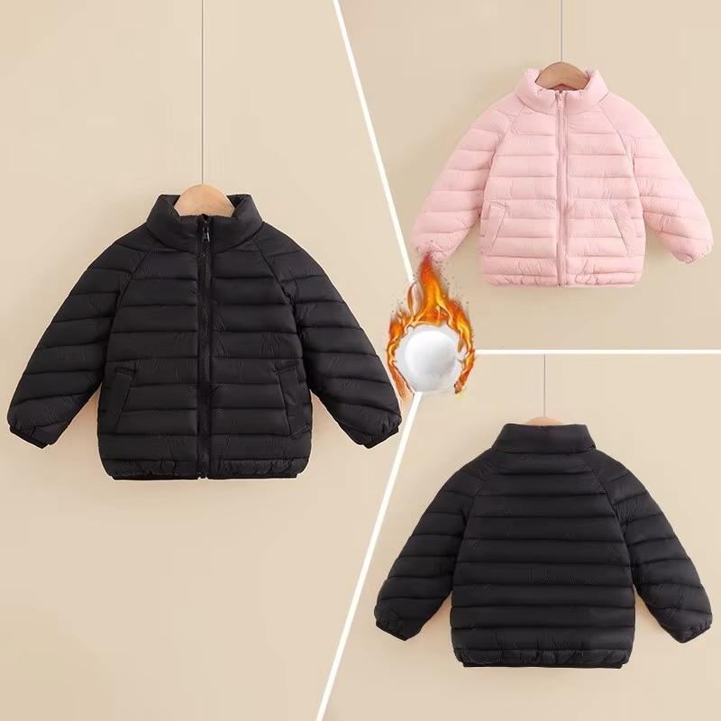 Winter Thick Warm Jackets Autumn Kids Padded Down Clothes Boys Girls Hooded Parka Coats Children Outerwear