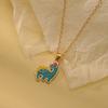 Rainbow Dinosaur Unicorn Friendship Necklace for Children – Creative Pendant Gift