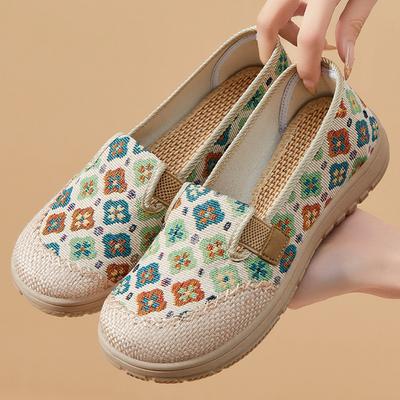 Damesschoenen Platte Schoenen Ademende Espadrilles Platte Schoenen Instappers Jurkschoenen voor Dames Casual Ballerina's Ronde Neus Loafers Comfortabele Werk Wandelschoenen