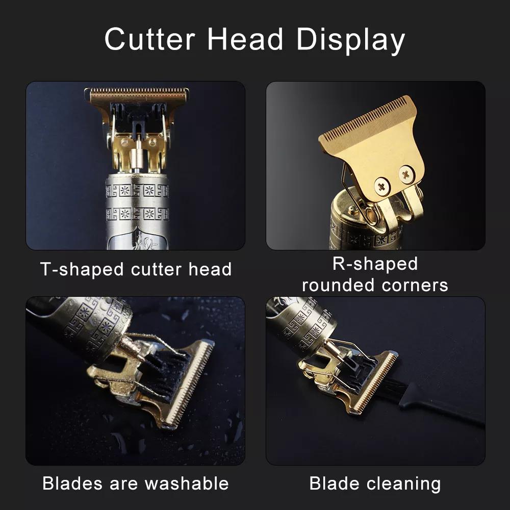 Vintage T9 elektrický akumulátorový stroj na stříhání vlasů Profesionální zastřihovač vlasů Holičský zastřihovač pro muže Zastřihovač holicích strojků Zapalovač vousů