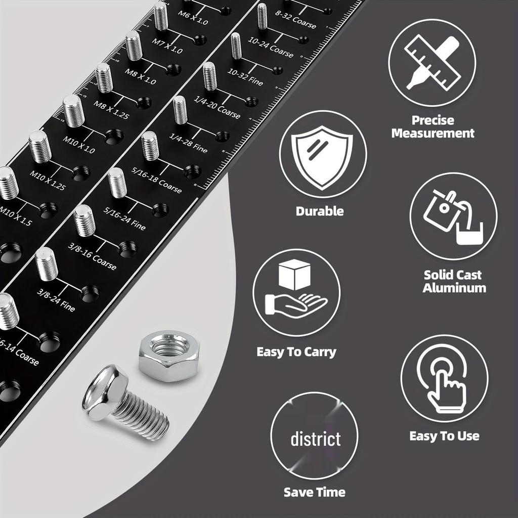 Screw Nut & Bolt Thread Checker and Measuring Gauge