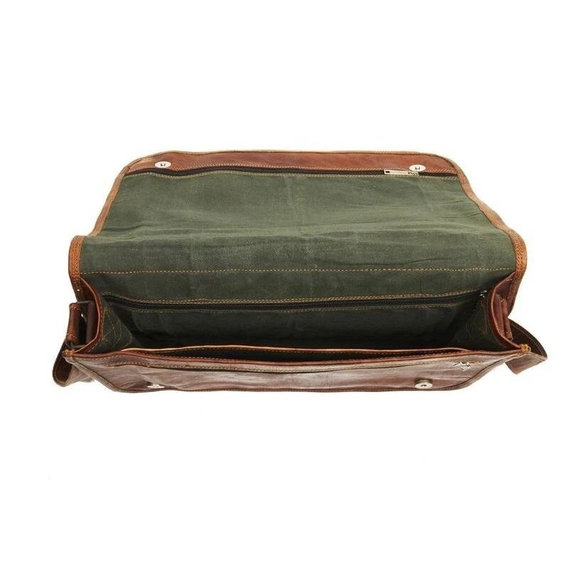 Men's Genuine Leather Vintage Laptop Handmade Briefcase Bag Satchel Messenger