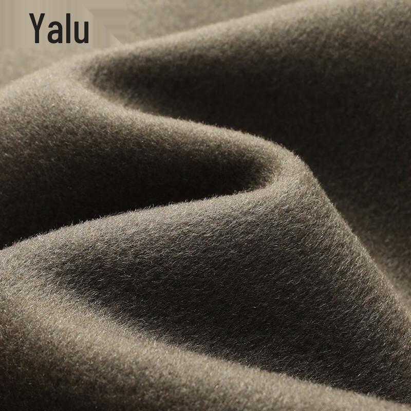 Yalu Men's Wool Blend Double-Faced Jacket with Detachable Goose Down Liner