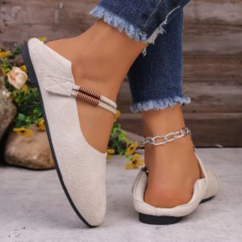 Large Size Round-toed Flat-bottom Women's Low-top Casual Mitten-style Shoes