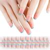 600x/Box French Tip False Nails Press On Nail Almond False Nails Full Cover Stick On Nail  Ballerinas Artificial Nails