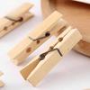 60-Piece Windproof Bamboo Clothespins for Drying and Fixing Clothing