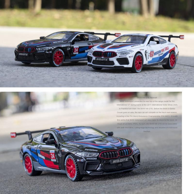 1/32 Scale M8 GET Diecast Car Model Toy, Pull Back Toy Vehicle with Sound and Light for Kids Toddler Boys Girls Gift Collection