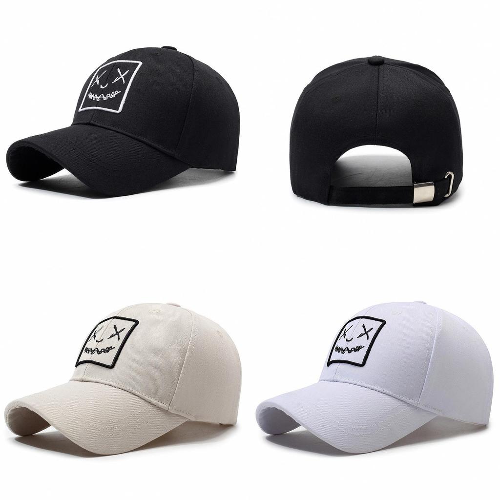 Baseball Cap With Embroidered Face Expression For Sun Protection And Trendy Style For Men And Women