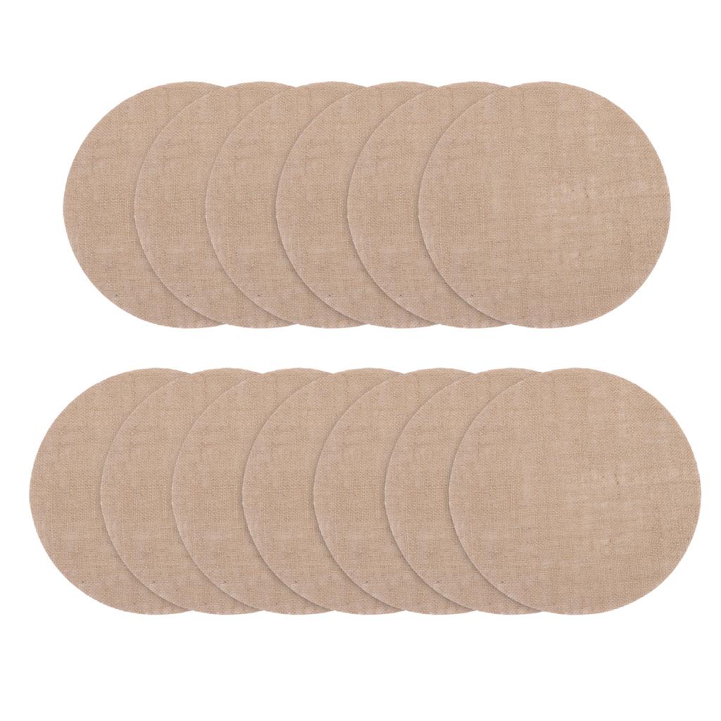 13 Pcs Burlap Placemat 12 Inch Round Rustic Jute Table Mat for Rural Wedding Farmhouse Gathering