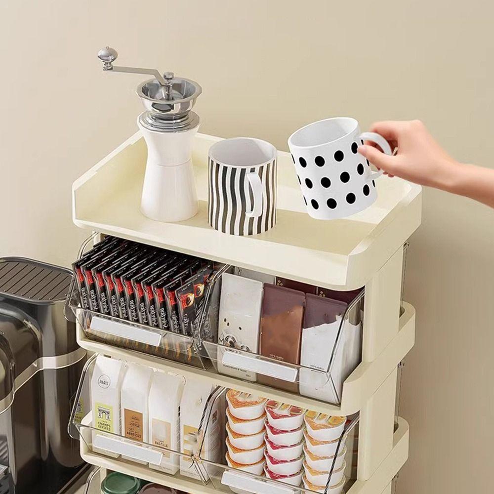Multi-layers Storage Drawer Rack Multifunction Space Saving Display Storage Box Transparent Eco-friendly Material