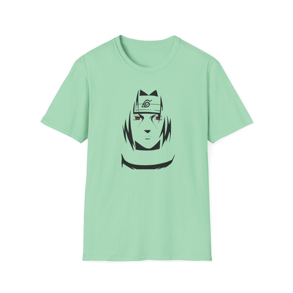 Unisex Jl Anime TShirt Softstyle Back Front Printed Itachi Uchiha S