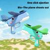 Foam Glider Airplane Launcher Toy, Dinosaur Catapult Gun Aircraft, Outdoor Flying Aircraft with Easy-Load Mechanism, Long Flight Distance Gliders