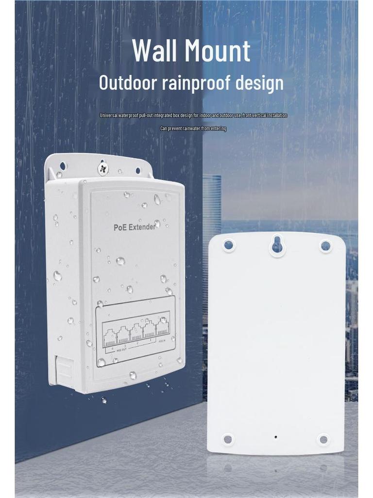 Standard Waterproof 1-to-4 PoE Repeater Camera AP Extender