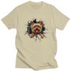 Cool Breaking Through Yorkshire Terrier T Shirt Men Pure Cotton Tshirt Leisure Yokie Dog Lover Tees Fashion Tshirt For Husband