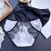 Ladies Spring Summer Bright Face Light Luxury Lace Edge Ice Silk Sexy Panties