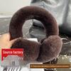 Foldable Plush Winter Earmuffs with Thick Rex Rabbit Fur - Cute Internet Celebrity Style