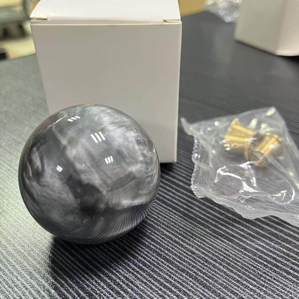 Premium Acrylic Round Ball Knob Comfort Grip Gear Shift Knob With 3 Copper Adapters For Most Cars Interior Accessories
